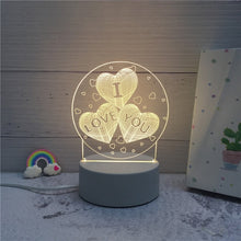 Load image into Gallery viewer, 3D LED Lampe Kreative 3D LED Nacht Lichter Neuheit Illusion Nacht Lampe 3D Illusion Tisch Lampe