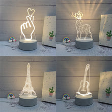 Load image into Gallery viewer, 3D LED Lampe Kreative 3D LED Nacht Lichter Neuheit Illusion Nacht Lampe 3D Illusion Tisch Lampe
